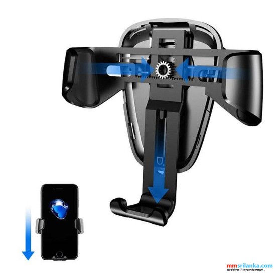 Baseus Gravity Car Mount Phone Bracket Air Vent Holder Black